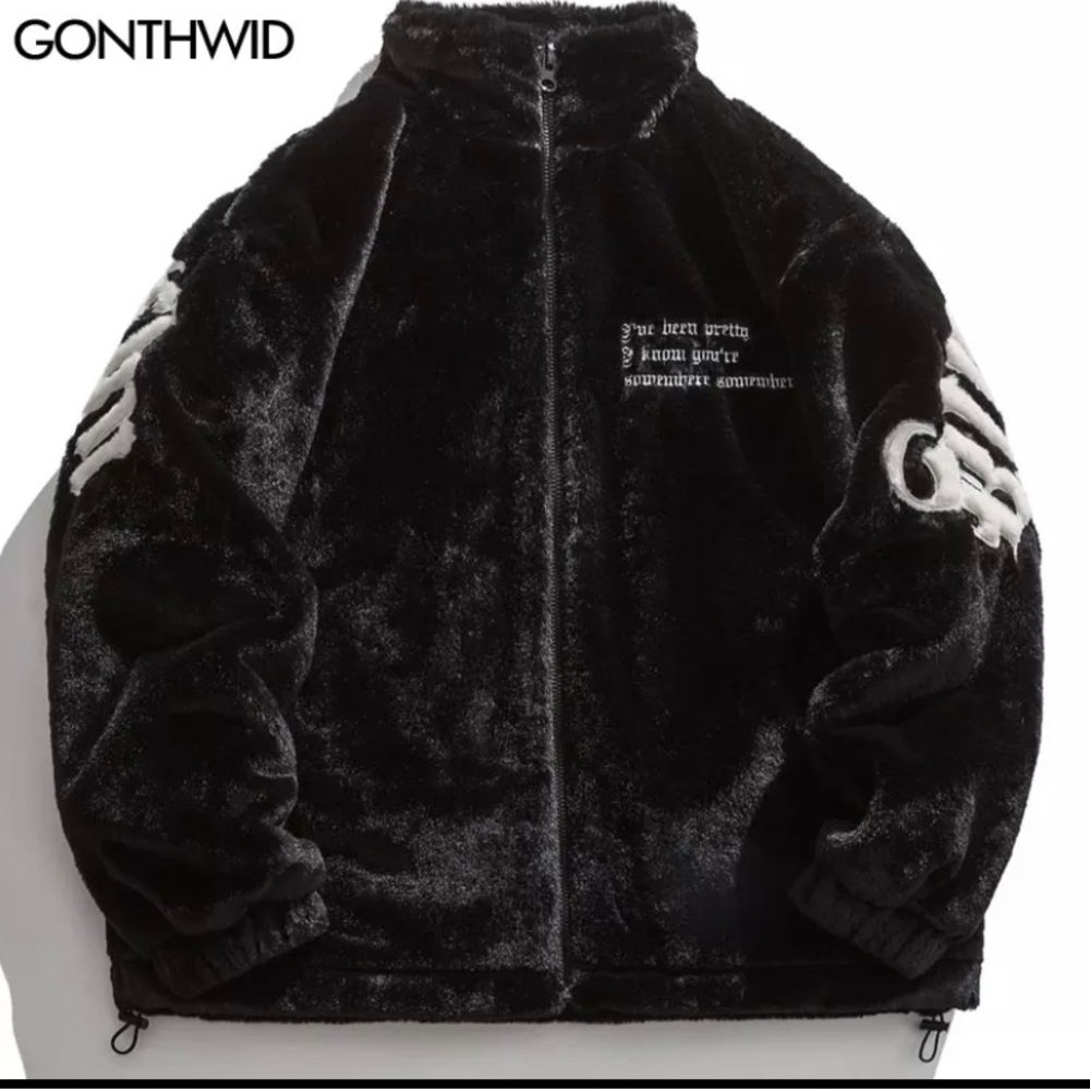 GONTHWID Black fluffy Puffer.